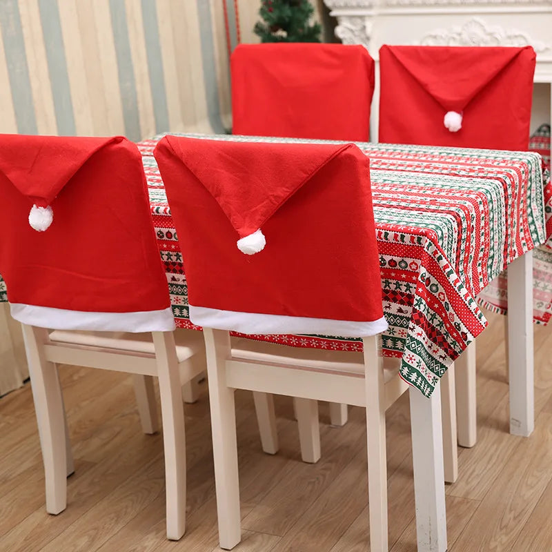 1/2PCS Christmas Santa Claus Chair Cover Decoration Set Christmas Table Decoration New Year Ornament Home Navidad Noel Xmas Gift