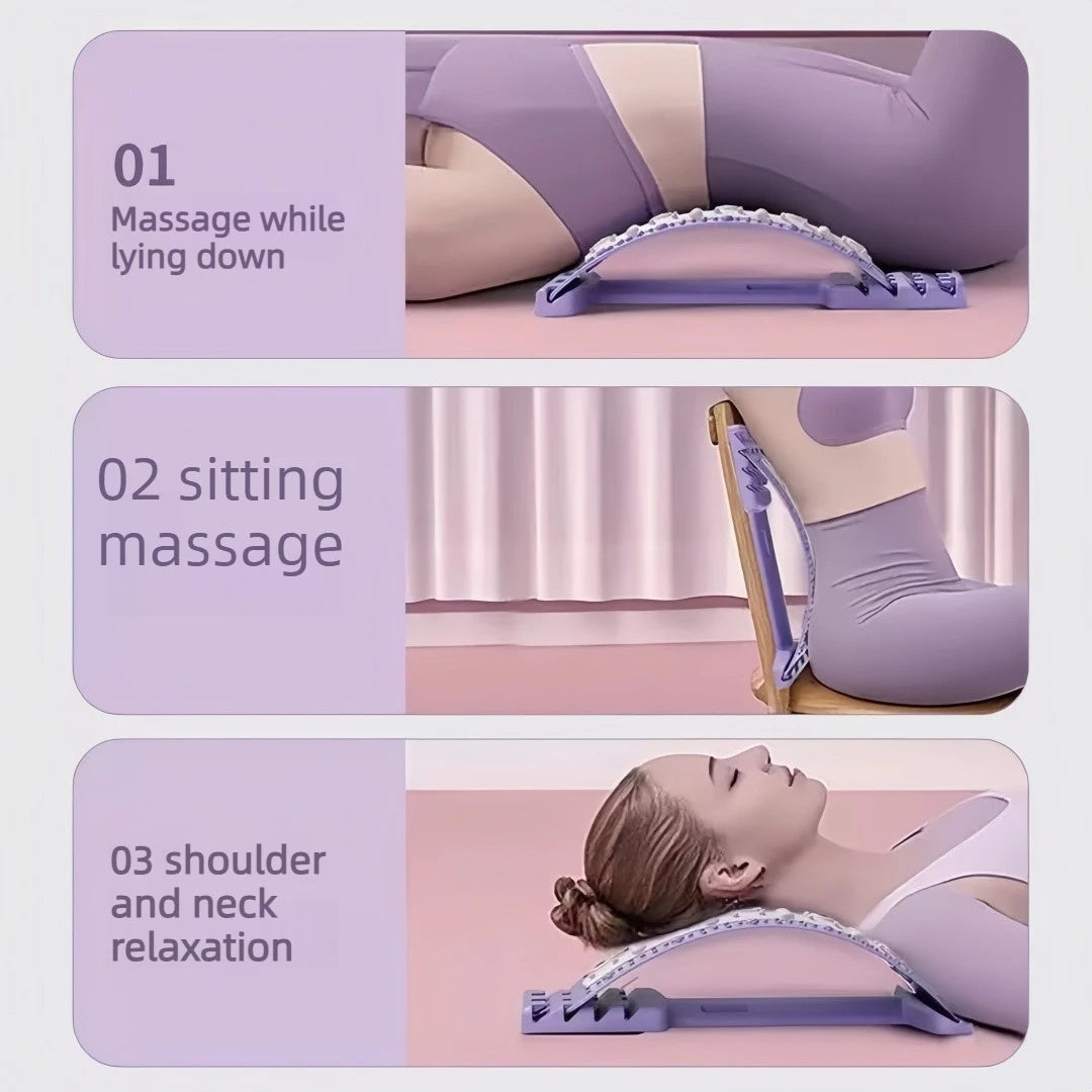 Back Massager, Lower Back Pain, Waist Stretcher Device, Relaxing Spinal Pain, Relieving Yoga Spinal Correction Pillow