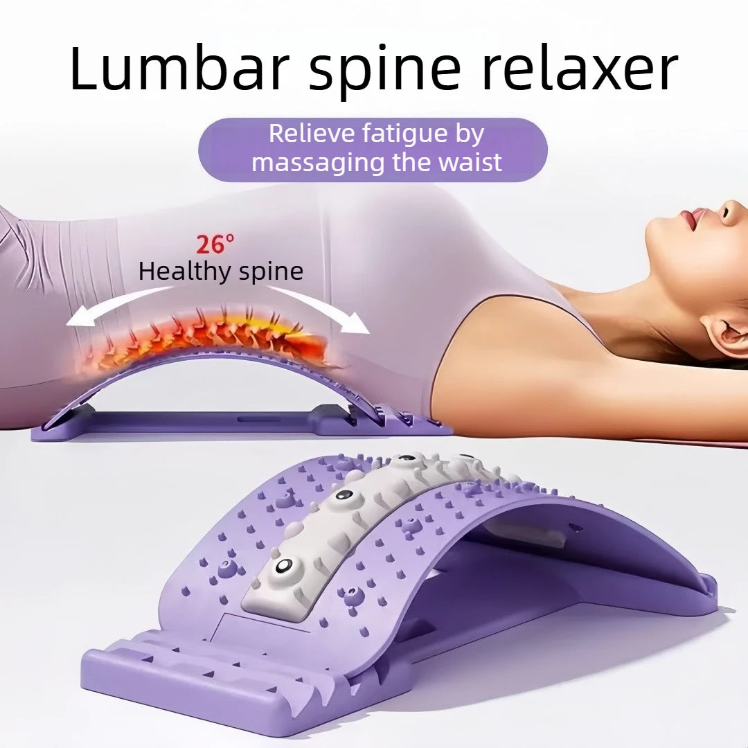 Back Massager, Lower Back Pain, Waist Stretcher Device, Relaxing Spinal Pain, Relieving Yoga Spinal Correction Pillow