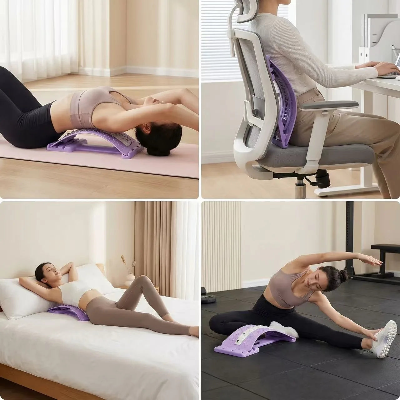 Back Massager, Lower Back Pain, Waist Stretcher Device, Relaxing Spinal Pain, Relieving Yoga Spinal Correction Pillow