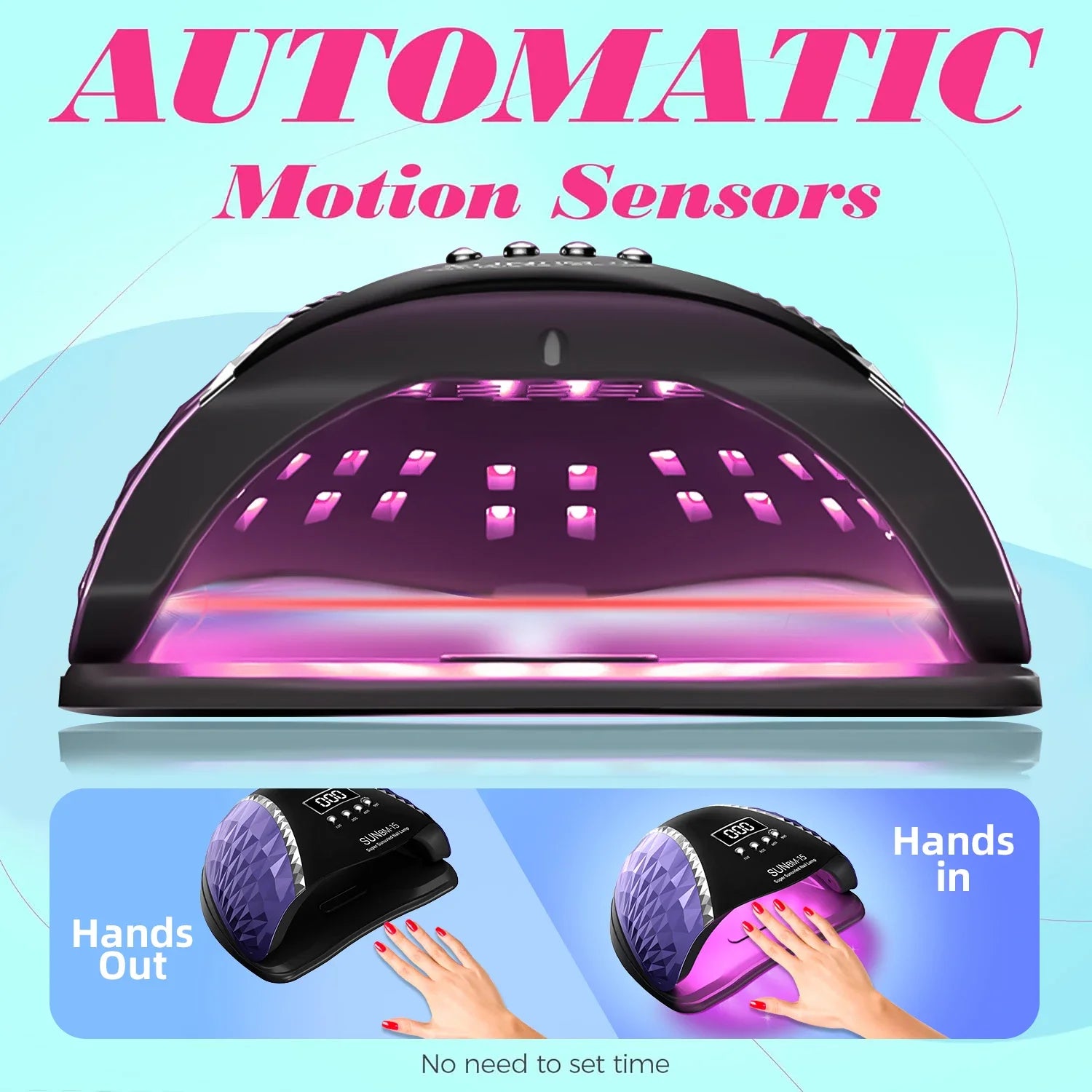 DianaBeauty UV LED Nail Lamp 66 LEDs 280W Nail Dryer for Gel Polish Curing with Automatic Sensor 4 Timer Setting Nail Art Tools