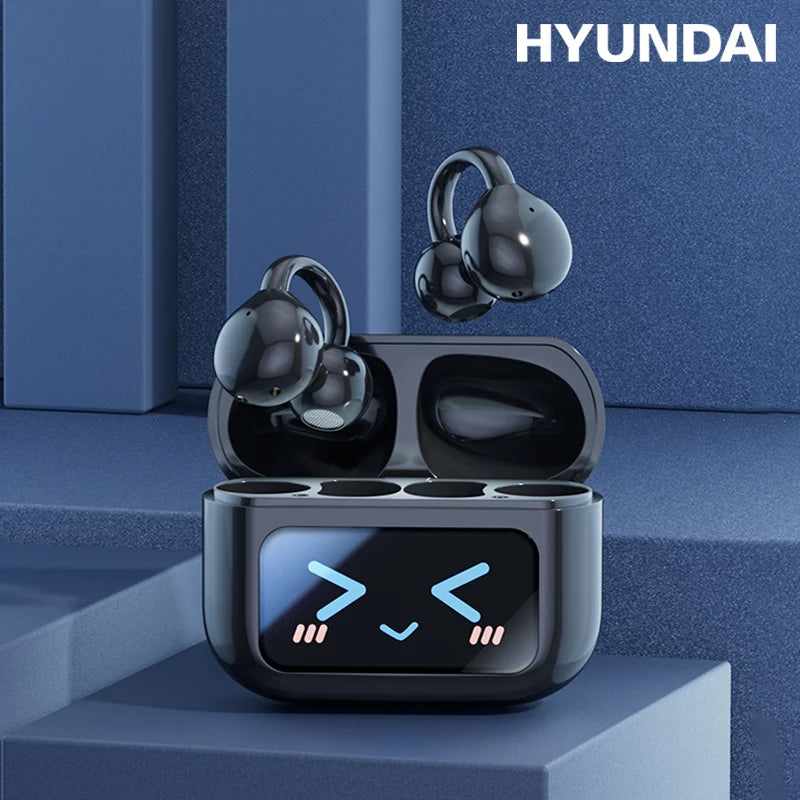 Choice HYUNDAI M100 Open Ear Gaming Earphones Sport Wireless Earbuds TWS Headset Hifi Sound Headphones With Mic For Android IOS