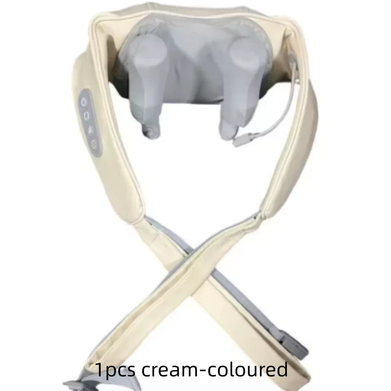 Shoulders and Neck Massager with Hot Compress Function Relaxes Back Shoulder Muscle Pain Relief Portable Bionic