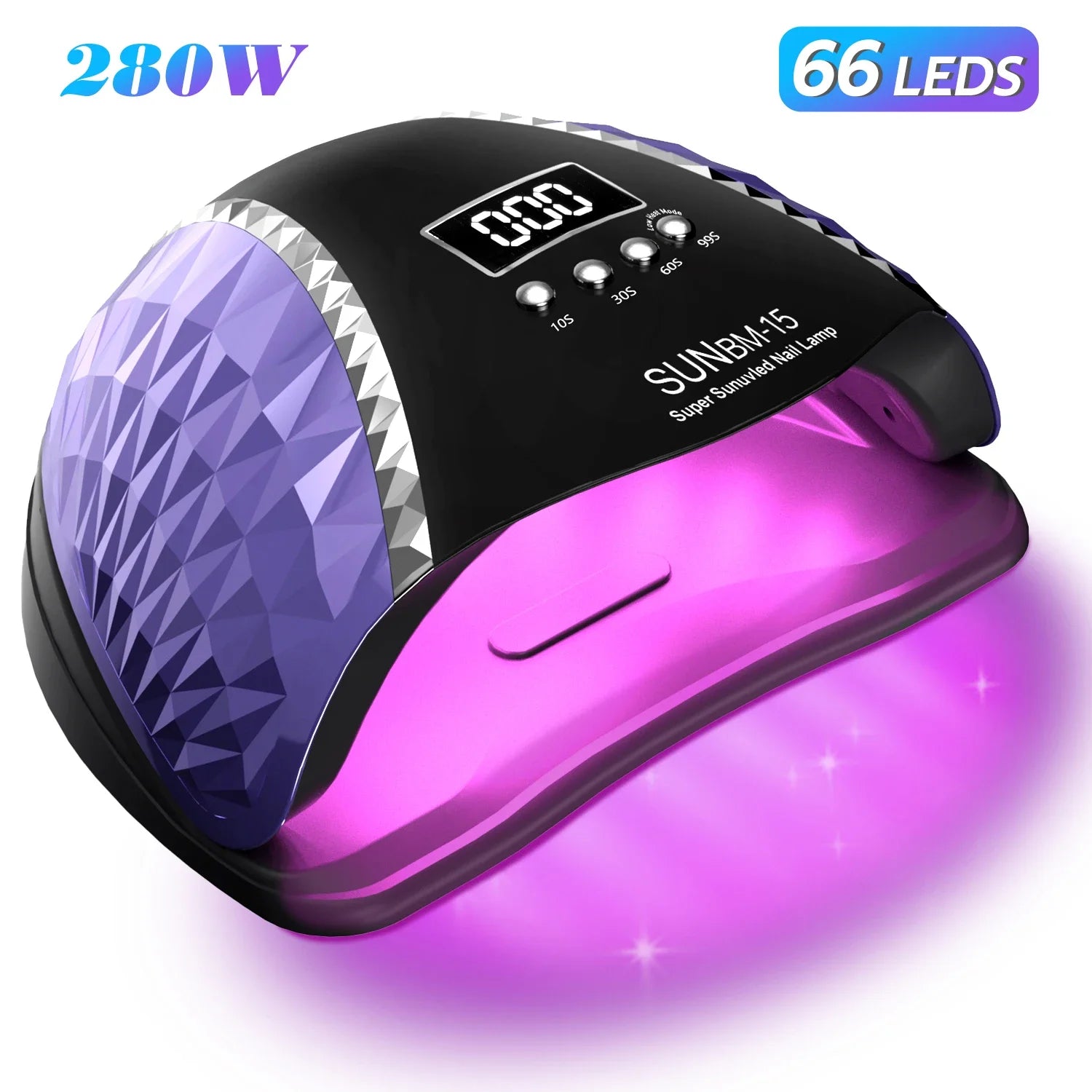 DianaBeauty UV LED Nail Lamp 66 LEDs 280W Nail Dryer for Gel Polish Curing with Automatic Sensor 4 Timer Setting Nail Art Tools