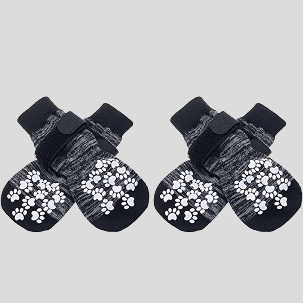 4PCS Pet Shoes, Dog's Foot Covers, Adjustable Indoor And Outdoor Non-Slip Socks For Pets.