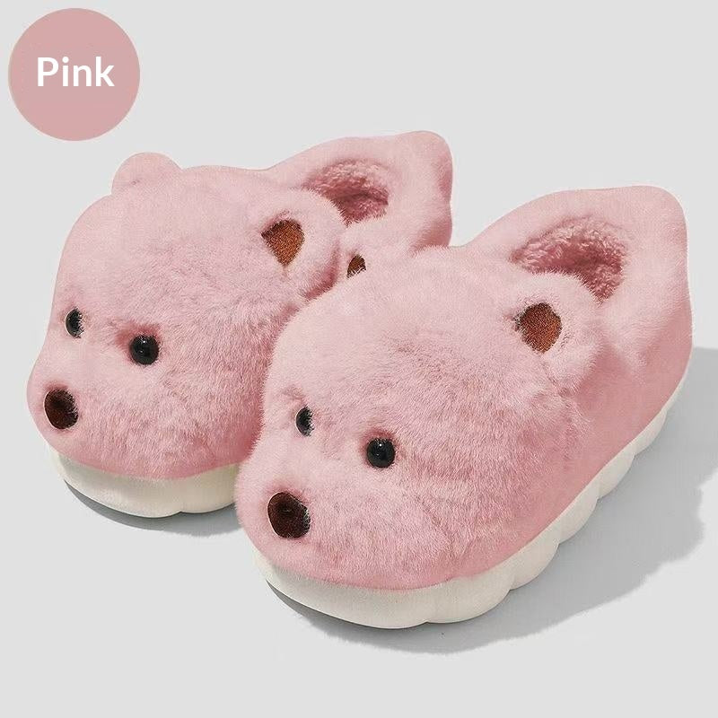 Cartoon Plush Warm Non-slip Thick-soled Cotton Slippers