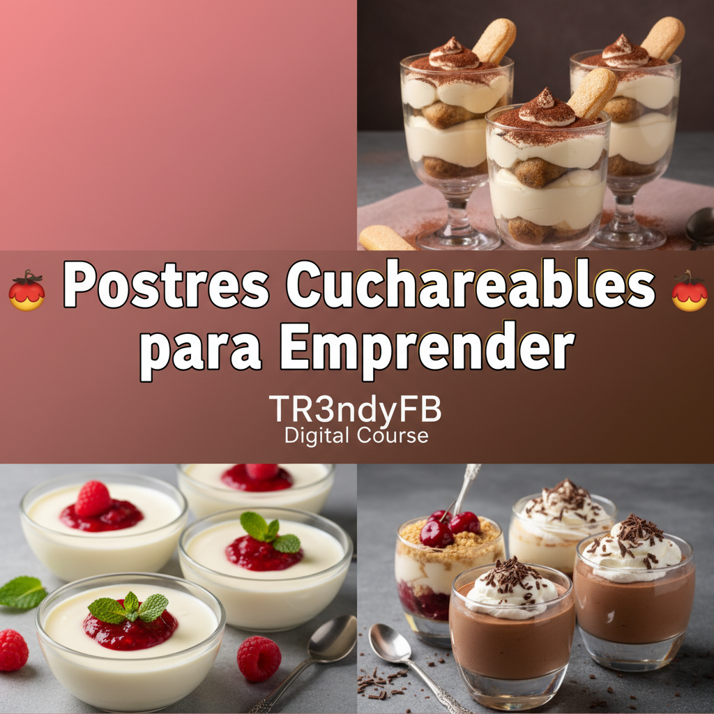 🍮 Postres Cuchareables para Emprender - Curso Online - TR3ndyFB