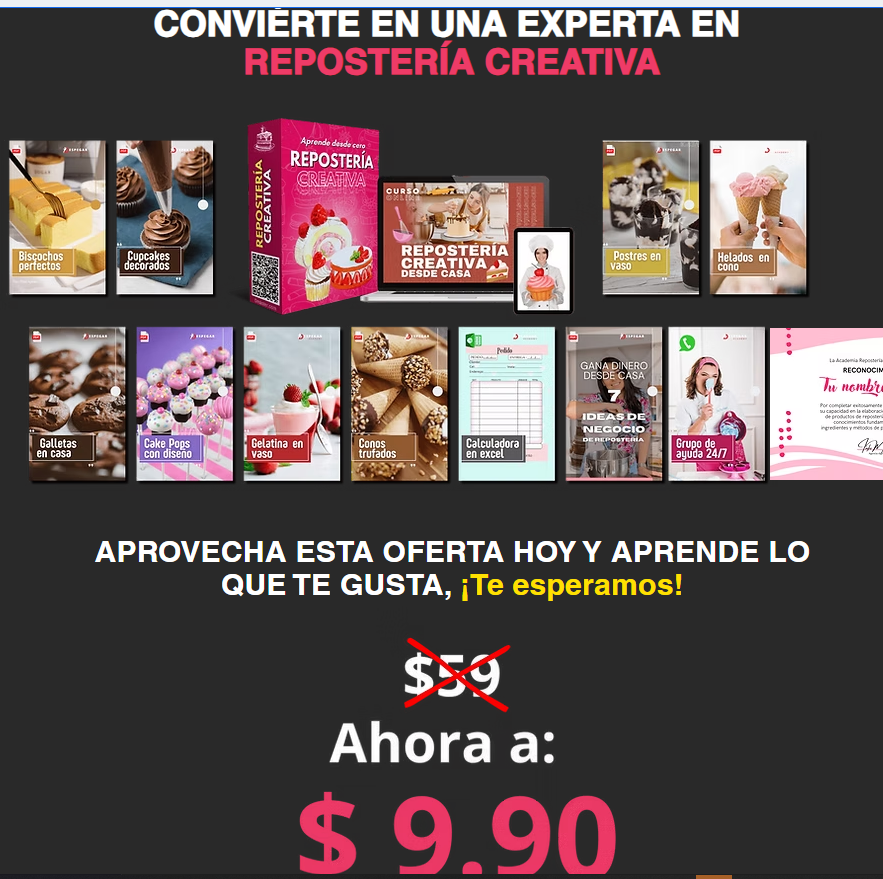 🎓  Repostería Creativa: Aprende desde cero