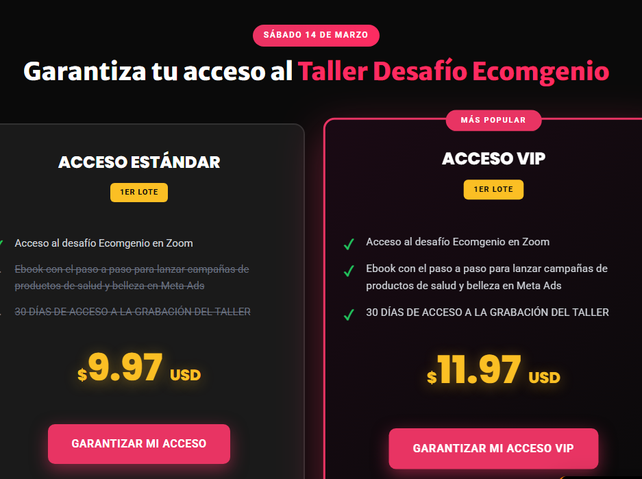 Desafío EcomGenio - Evento En Vivo - 14 Marzo 2026