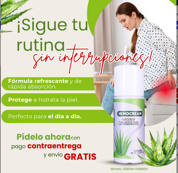 HEMOCREAN - Crema Lubricante y Calmante para Hemorroides