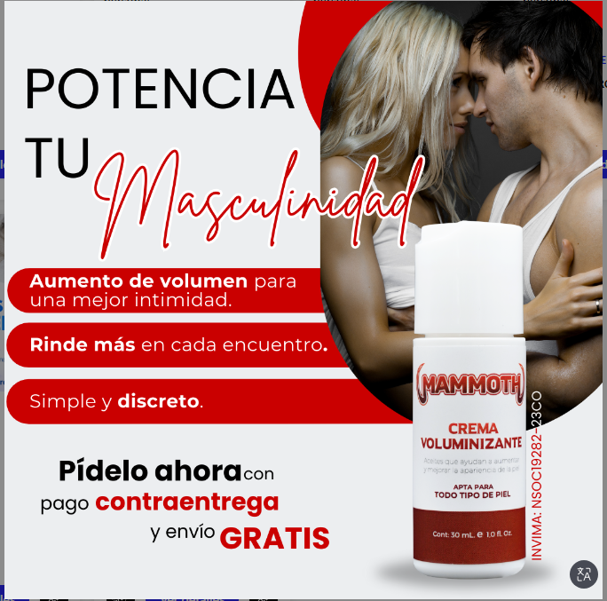 MAMMOTH - Crema Voluminizante para Hombres | Cuidado Íntimo